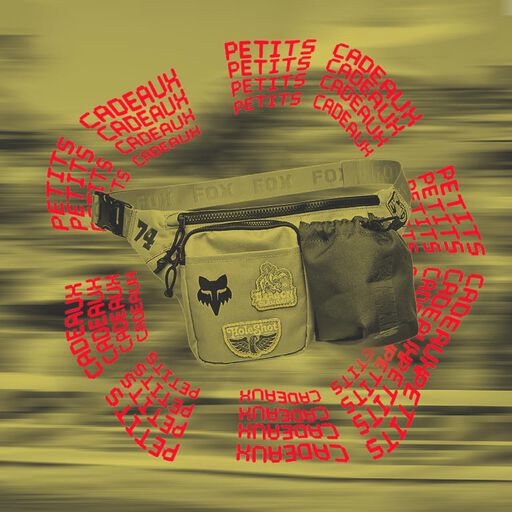 MTB rider with stylized text calling out MTB gift guide