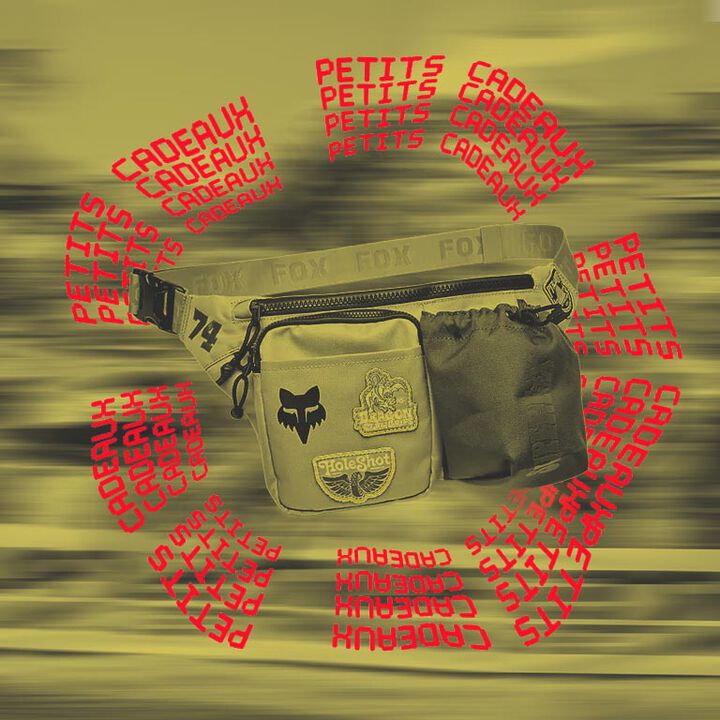 MTB rider with stylized text calling out MTB gift guide